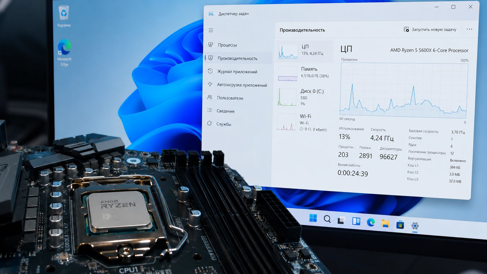 Как узнать количество физических и логических ядер процессора в Windows 11