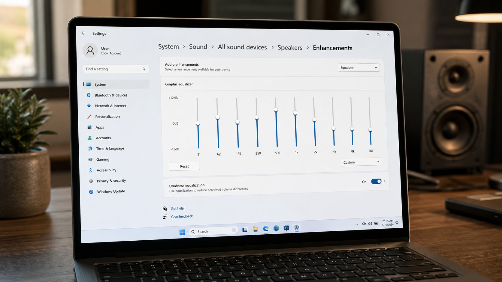Как быстро включить и настроить эквалайзер в Windows 11