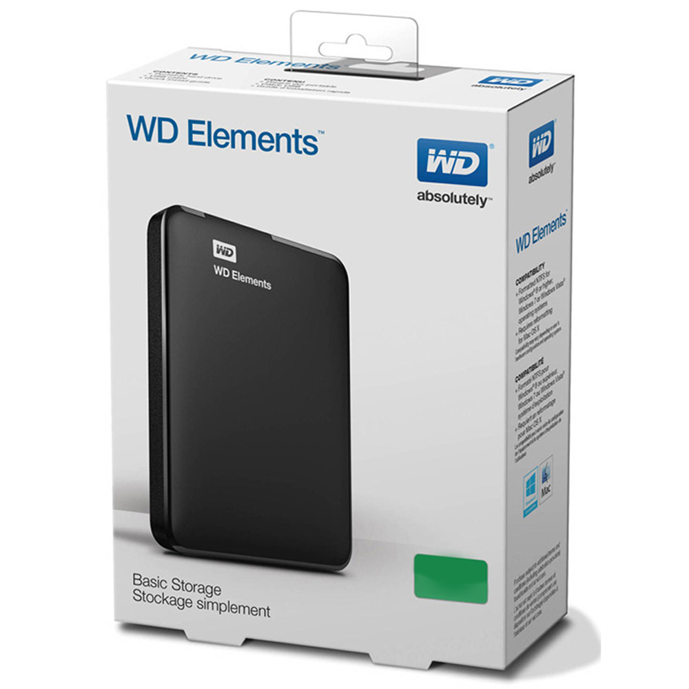 Внешний жесткий диск WD Elements 1 TB не определяется