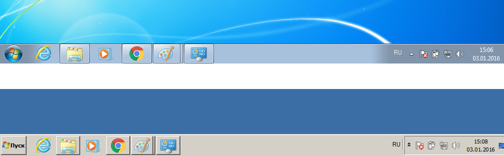 Панель задач стала белой Windows 7 - как исправить